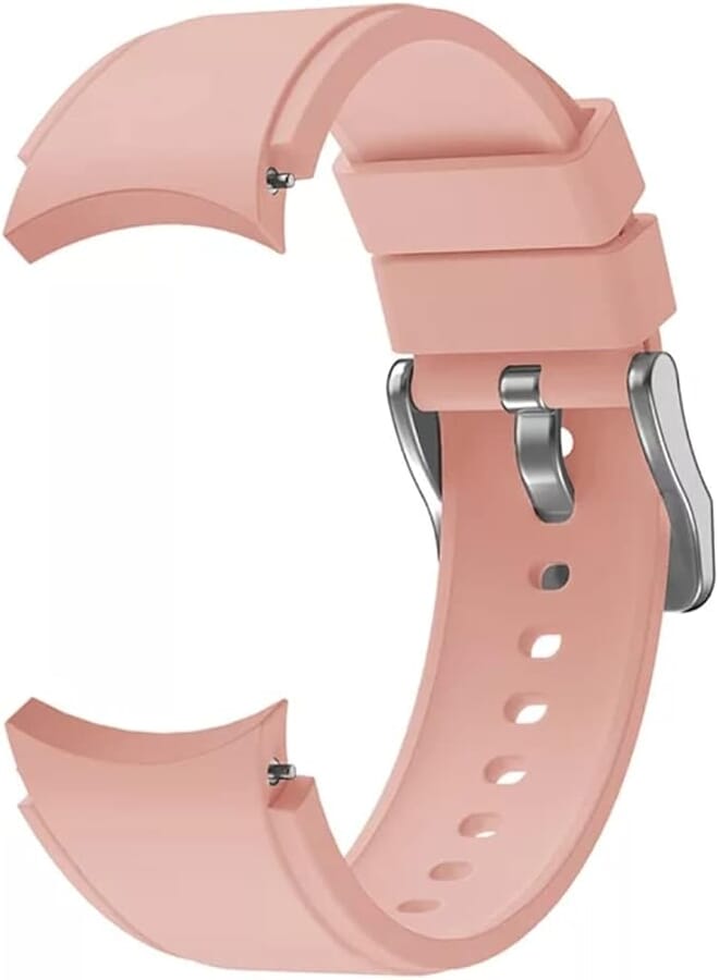 Dado Silicone Replacement Band Compatible with Samsung Galaxy Watch classic 4 46mm 42mm/ Watch 4 44mm 40mm, Special strap design No Gap for Watch 4 (Pink)